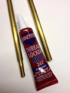Parker-Hale brass rod sections with Loctite